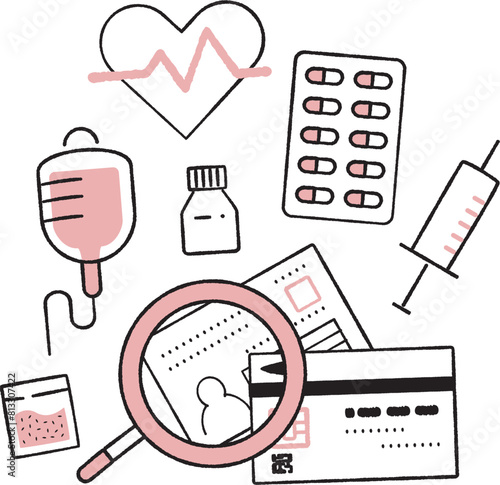 医療DX　シンプル　手書き