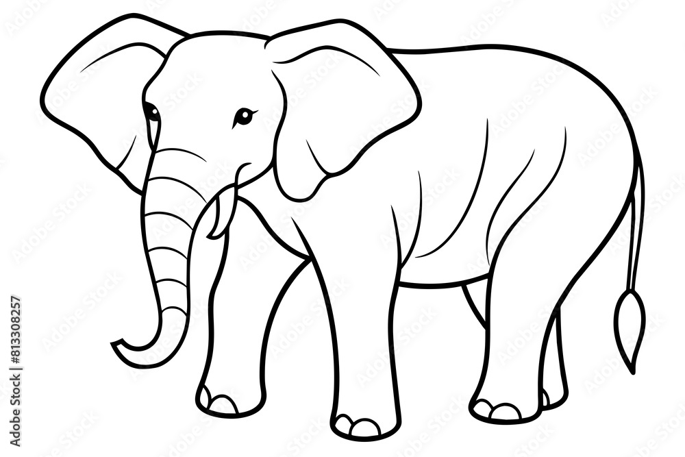 elephant line art silhouette illustration elephant line art silhouette illustration