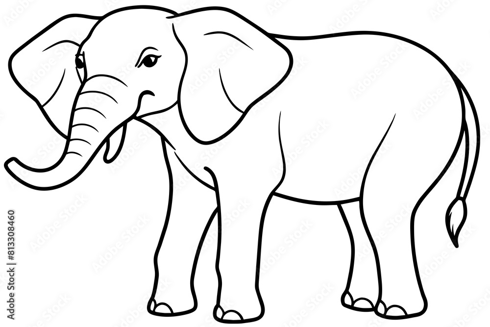 elephant line art silhouette illustration elephant line art silhouette illustration