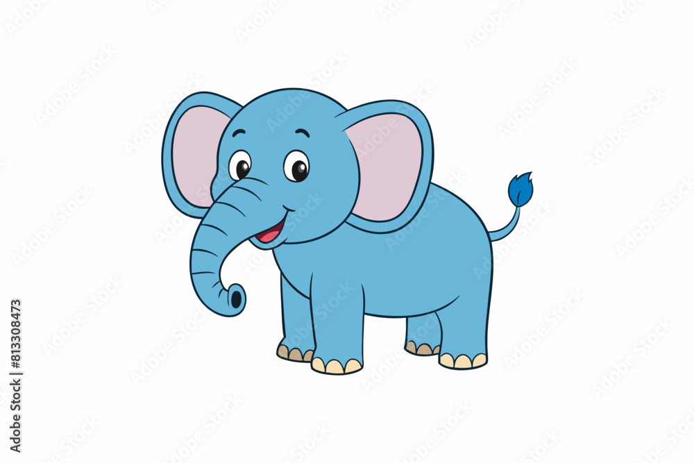 elephant cartoon vector illustration