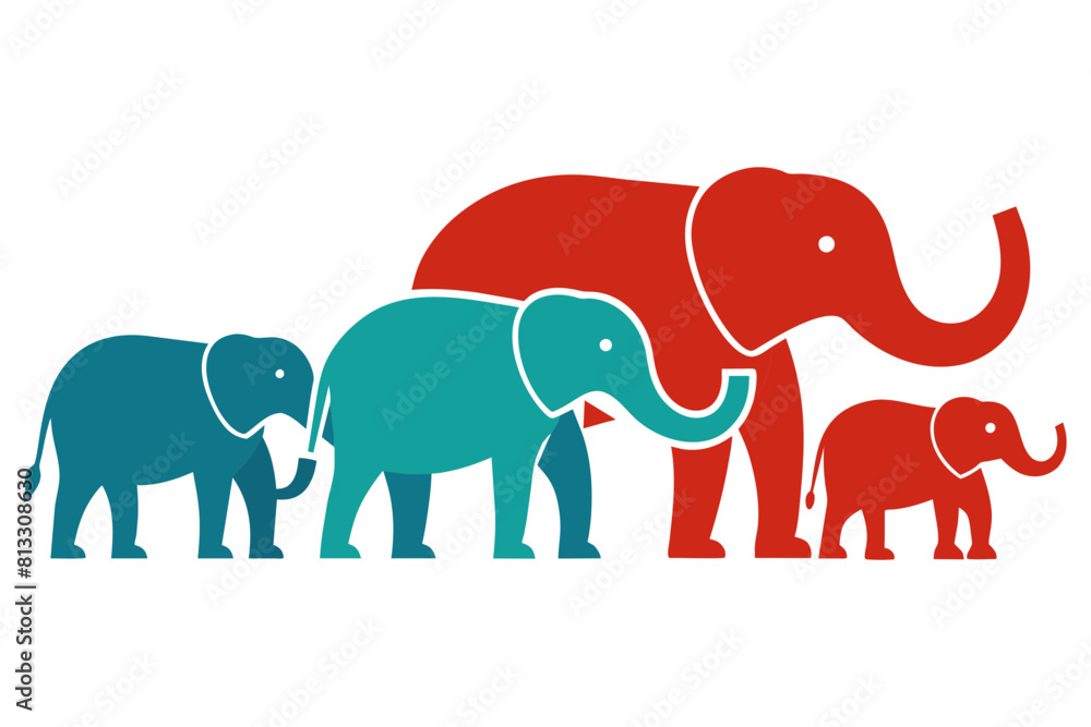 elephant cartoon vector illustration