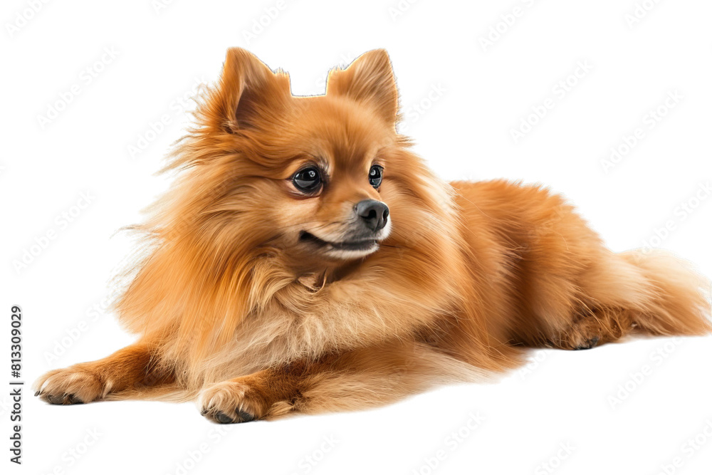 Pomeranian Dog Isolated Pomeranian Dog Isolated