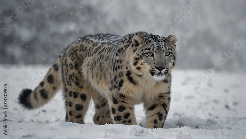 cheetah in snow