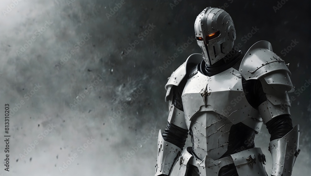 Against the backdrop of pure white, a lone figure in armor emerges, the harbinger of chaos in the pristine void of Doom's realm ai_generated Against the backdrop of pure white, a lone figure in armor emerges, the harbinger of chaos in the pristine void of Doom's realm ai_generated
