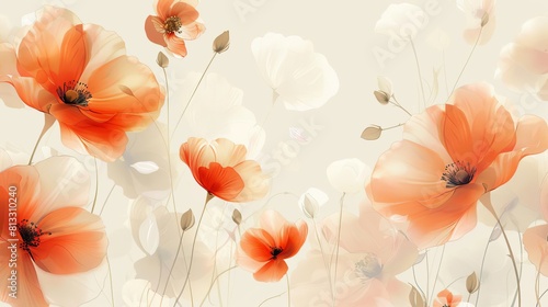 Light and airy abstract floral  perfect for tranquil designs