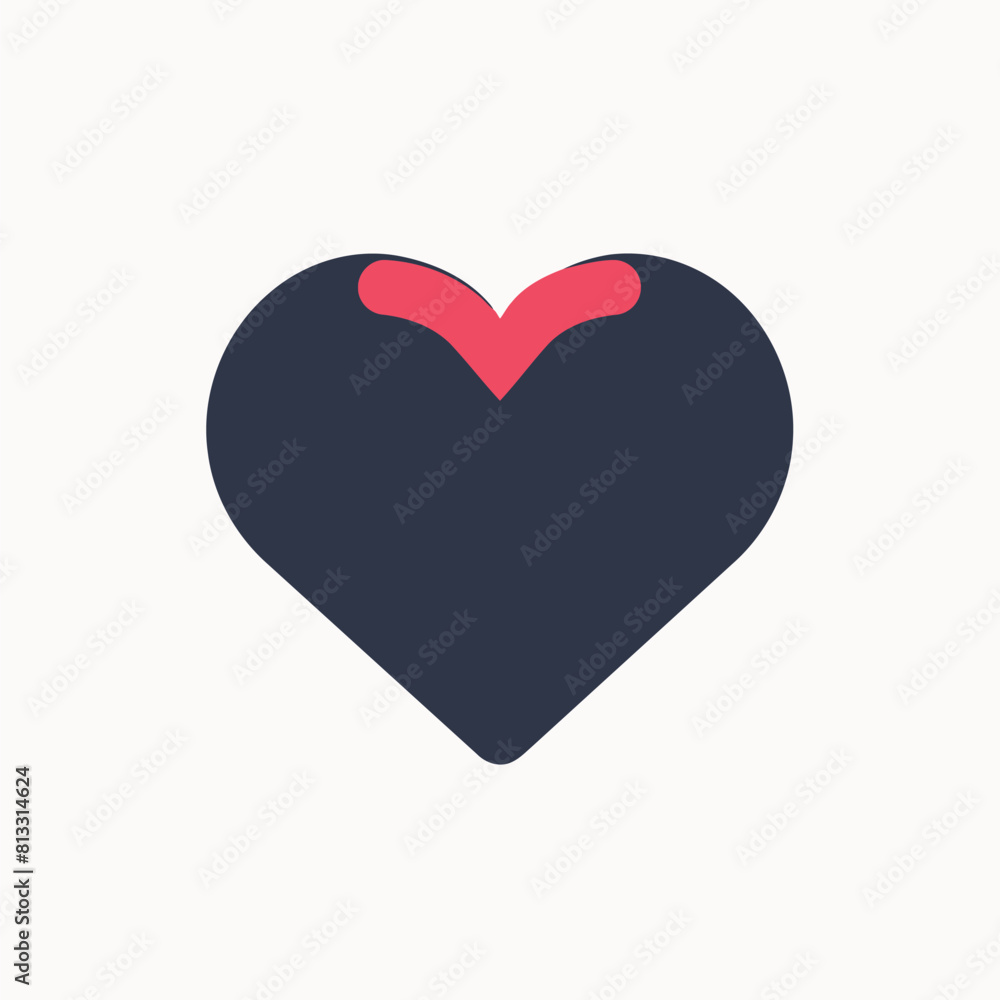 Vector heart shape symbol logo favicon label Vector heart shape symbol logo favicon label