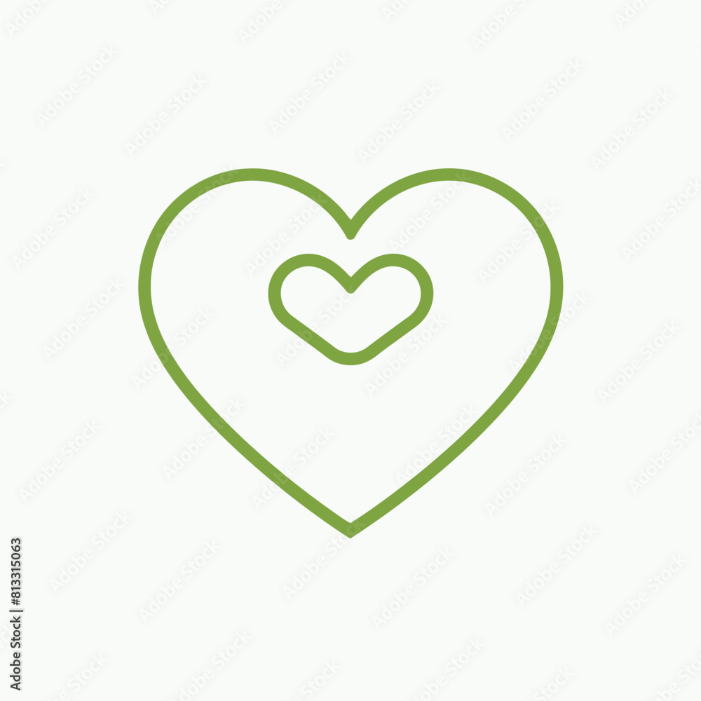 Vector heart shape symbol logo favicon label Vector heart shape symbol logo favicon label