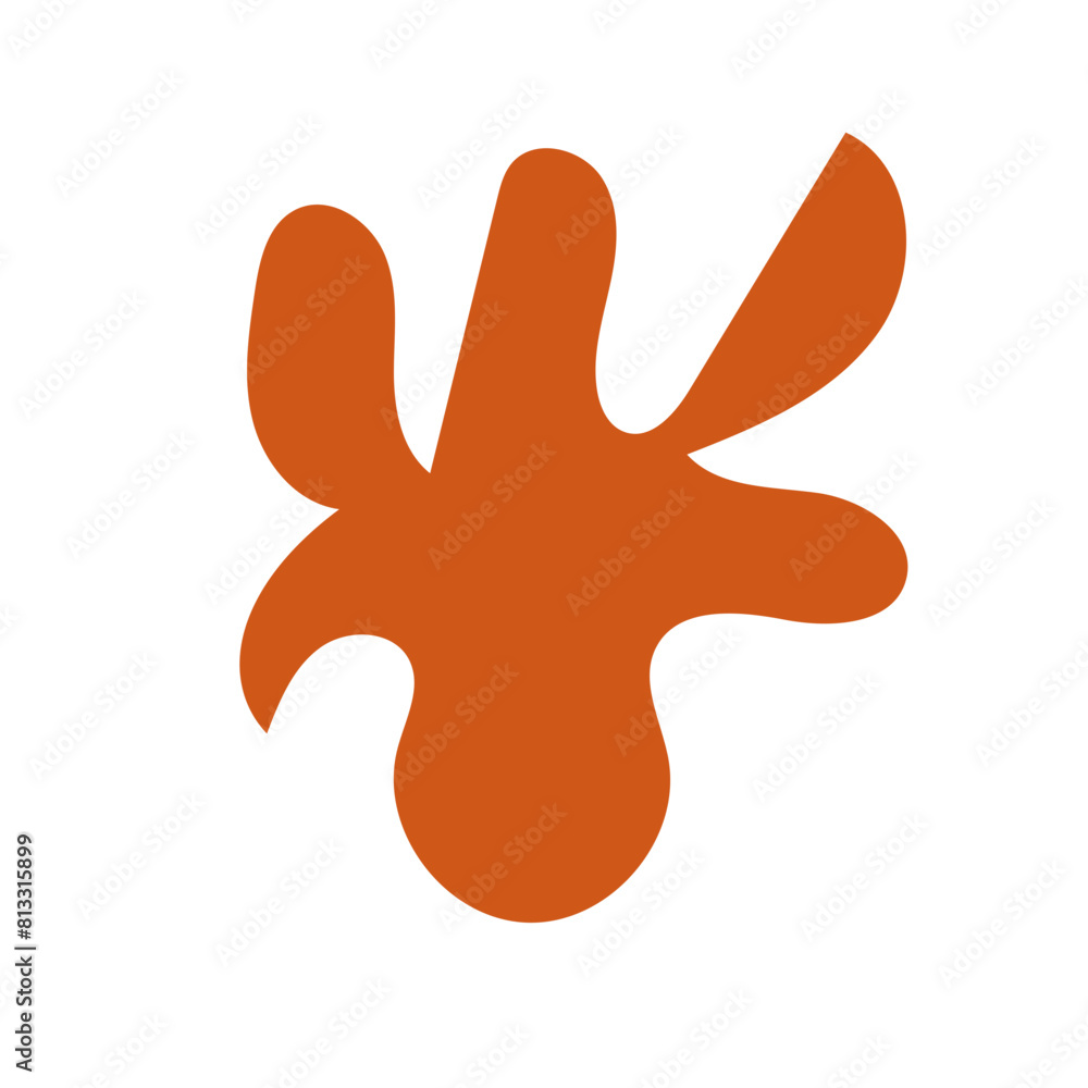 Orange abstract shape vector Orange abstract shape vector