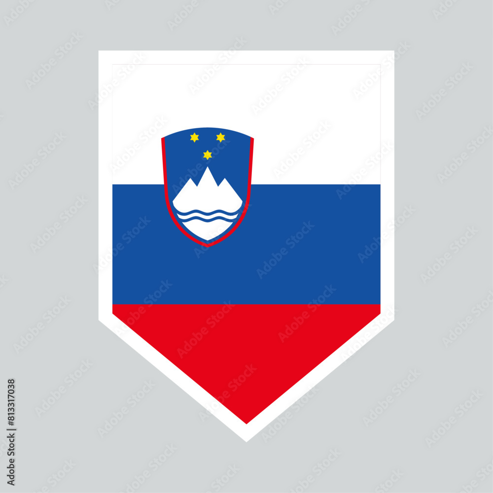 Fototapeta premium Slovenia Flag in Shield Shape Frame