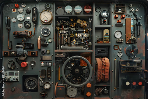 Vintage Van Components: Showcasing A Narrative of Mechanical History and Durability