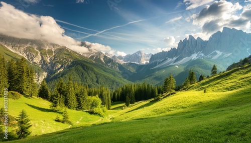 lovely scenery and a clear sky.