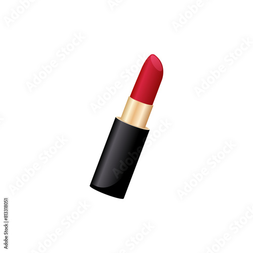 Beautiful red lipstick vector