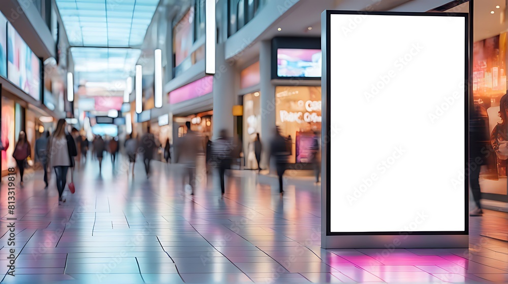 Fototapeta premium Blank advertising mockup for advertisement at the shopping mall. 