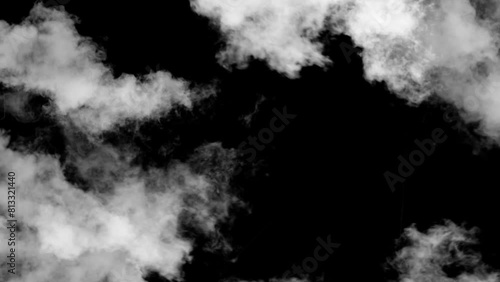 Clouds, smoke and moving steam photo