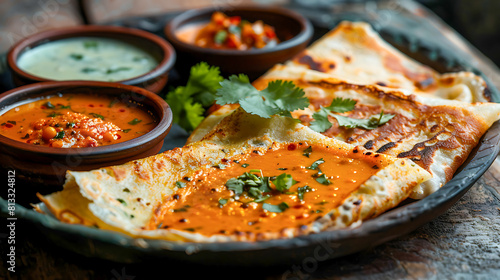 Delicious Indian Cheese Bread with Dips