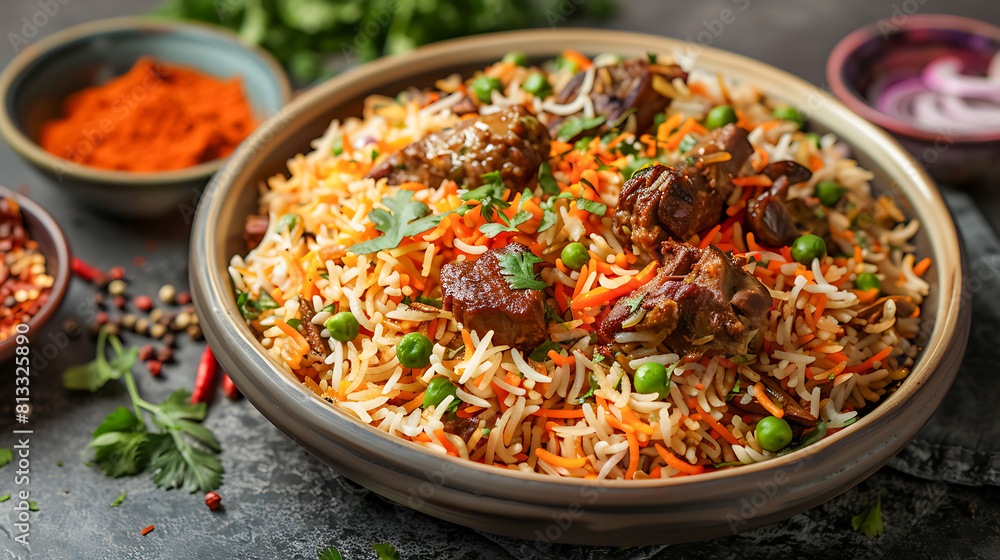 Savory Lamb Biryani Dish