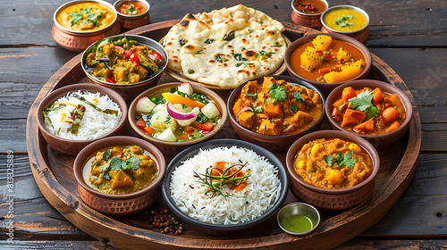 Indian Thali Cuisine Assortment