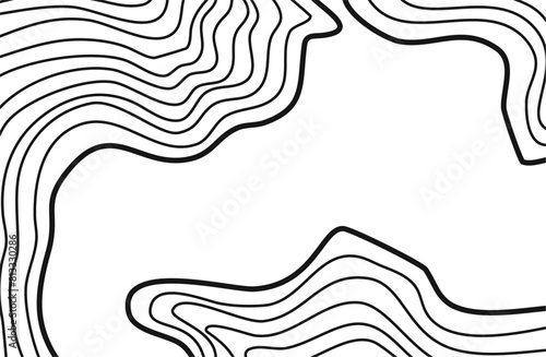 Wavy Contour background. Topographic contour background. contour lines background. Topographic map background. Abstract wavy background. 