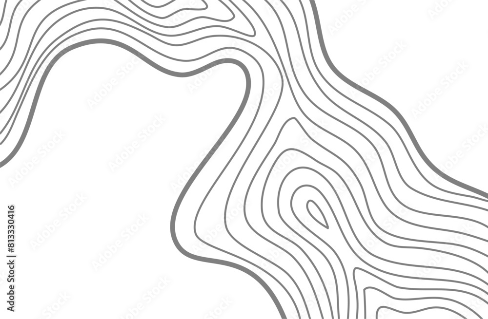 Wavy Contour background. Topographic contour background. contour lines background. Topographic map background. Abstract wavy background. 