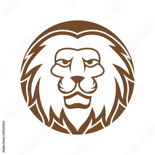 Elegant and dignified lion head logo design