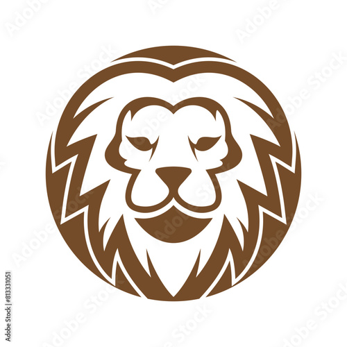 Elegant and dignified lion head logo design