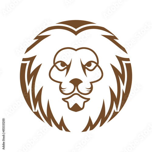 Elegant and dignified lion head logo design