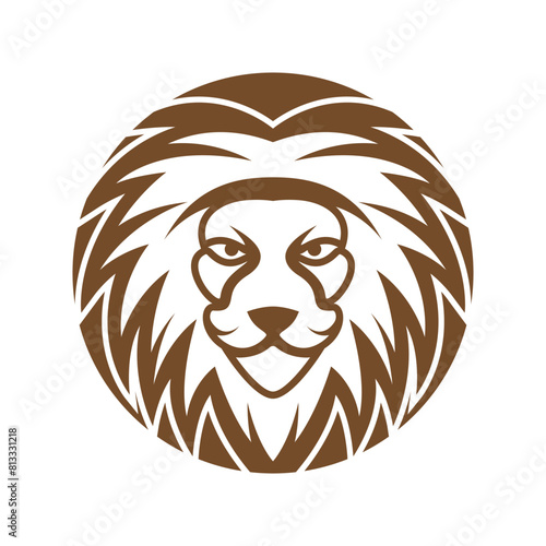 Elegant and dignified lion head logo design