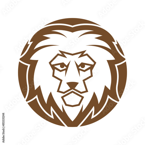 Elegant and dignified lion head logo design