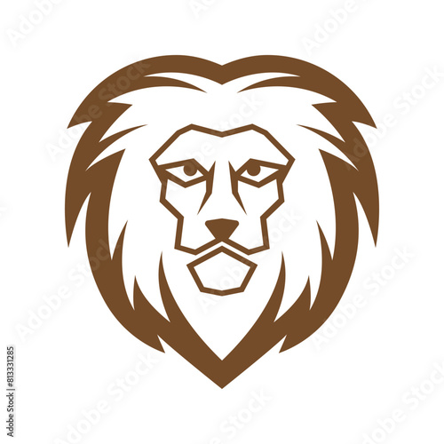 Elegant and dignified lion head logo design