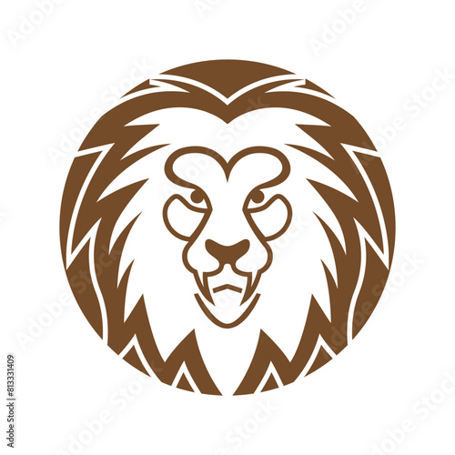 Elegant and dignified lion head logo design