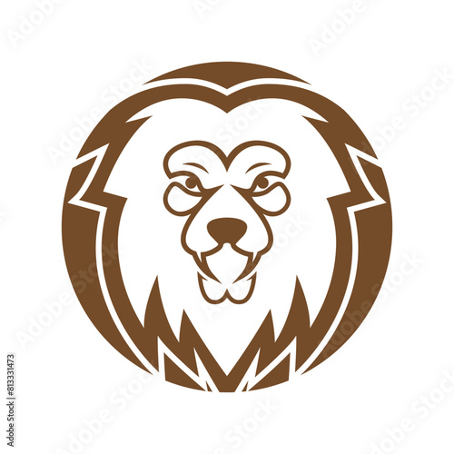 Elegant and dignified lion head logo design