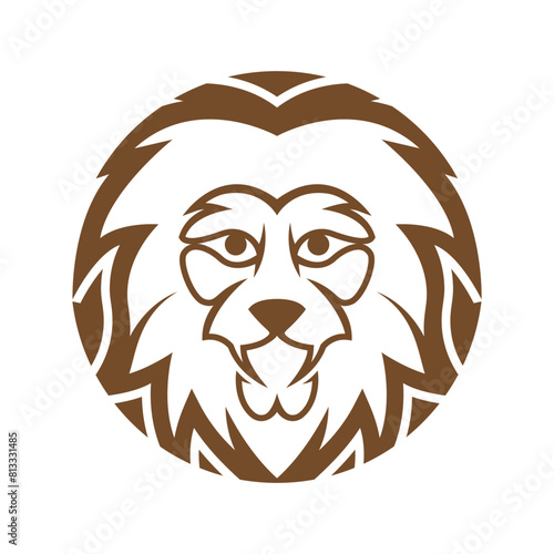 Elegant and dignified lion head logo design