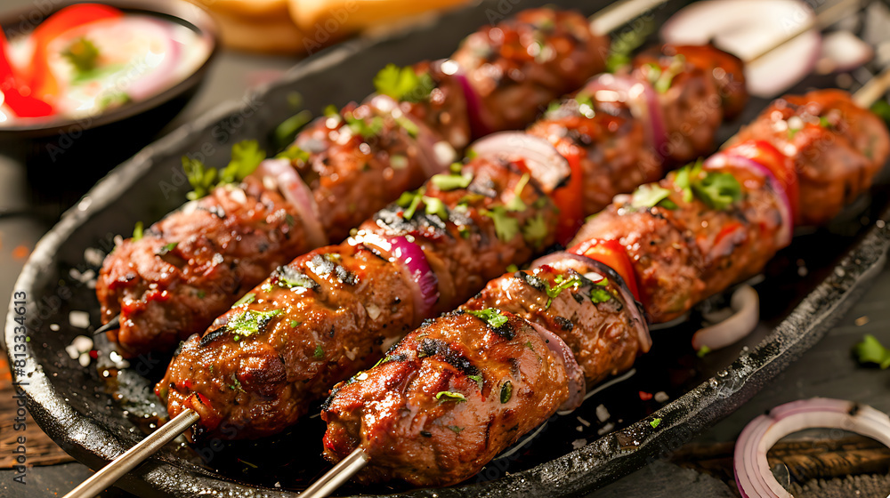 Grilled Kebabs on Skewers Grilled Kebabs on Skewers