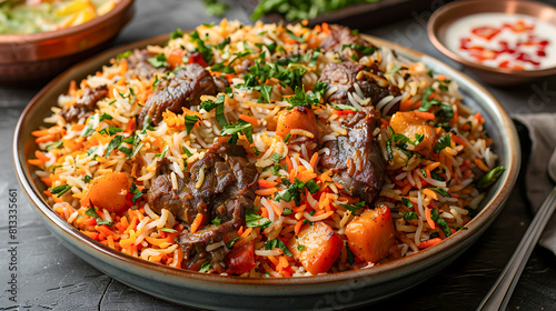 Savory Meat and Vegetable Pilaf Dish