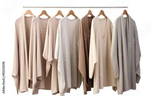 Warm Cashmere-Blend Draped Sweater Isolated On Transparent Background PNG.
