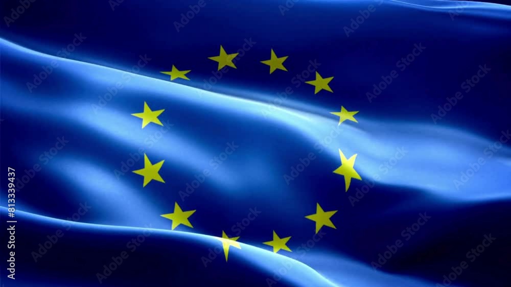 Symbol of Unity: The European Union National Flag with a New Surge Effect Symbol of Unity: The European Union National Flag with a New Surge Effect