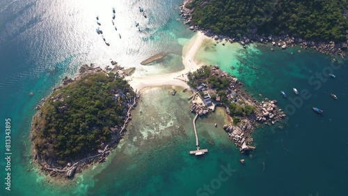 Cinematic drone clip of Koh Nang Yuan, Thailand photo