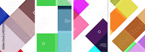 Square abstract poster set. Vector Illustration For Wallpaper, Banner, Background, Card, Book Illustration, landing page