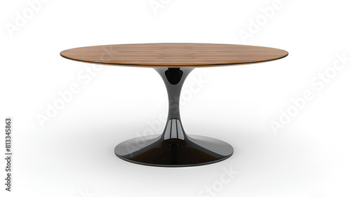 Modern round table isolated on transparent , coffee table or end table isolated on transparent background, Generative Ai 