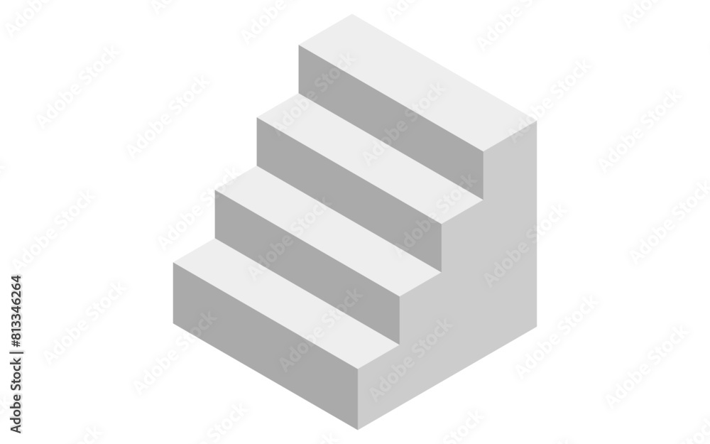 Simple staircase icon, isometric illustration Simple staircase icon, isometric illustration