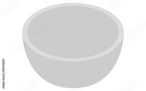 Cookware: bowls, simple isometric illustration