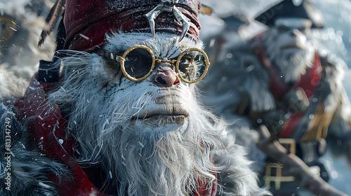 Fearless Captain Frostbite Leads His Crew of Fierce Yeti Pirates on Daring Icy Raids