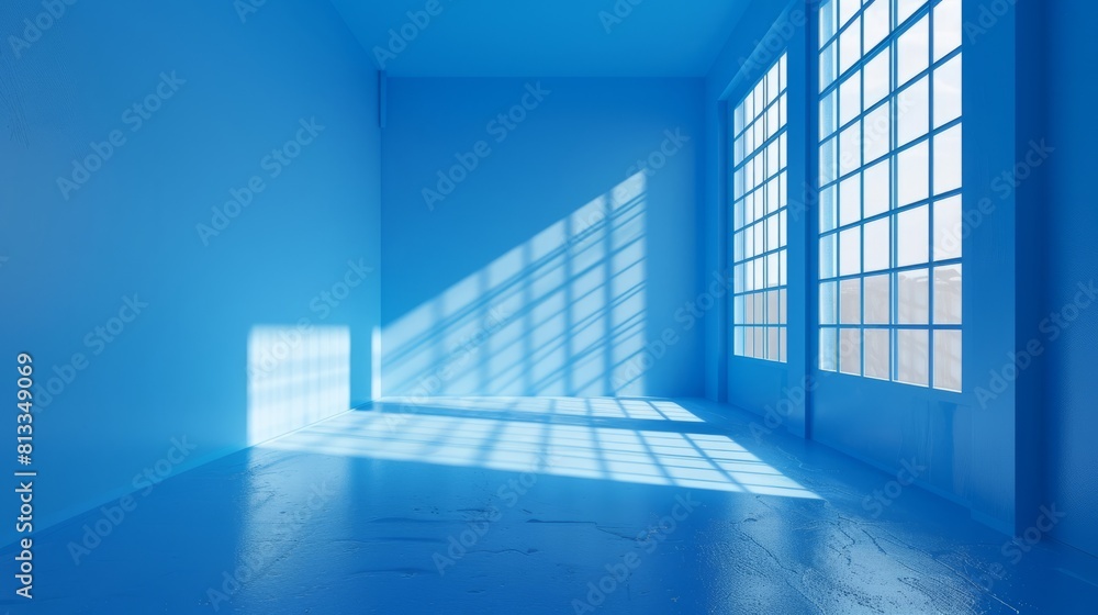 Fototapeta premium blue room with a window