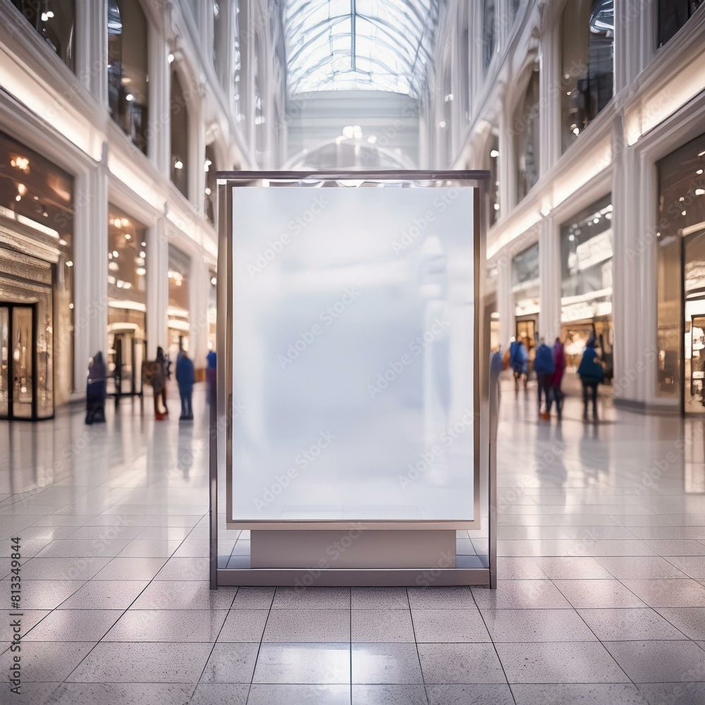AI-Crafted Brilliance: Blank Advertising Mockup for Department Store