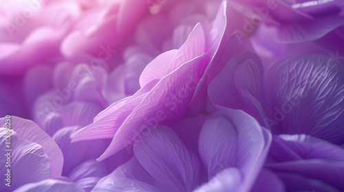 Dreamy Petals: Lavender flowers in extreme close-up, bathed in a soft, warm glow, gently swaying.