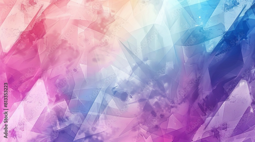 Fototapeta premium Visual Harmony: Geometric Paint Touch Background Illustration