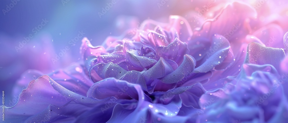 Fototapeta premium Lavender Symphony: Macro capture of a lavender bloom, with blurred petals harmonizing like notes in a symphony.
