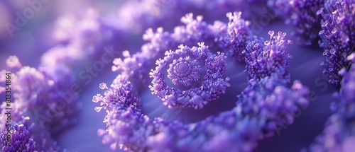 Lavender Whorl: Macro capture showcasing the intricate whorls and spirals formed by the delicate petals of a lavender flower.