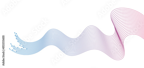 abstract wavy lines background element. Suitable for AI, tech, network, science, digital technology theme