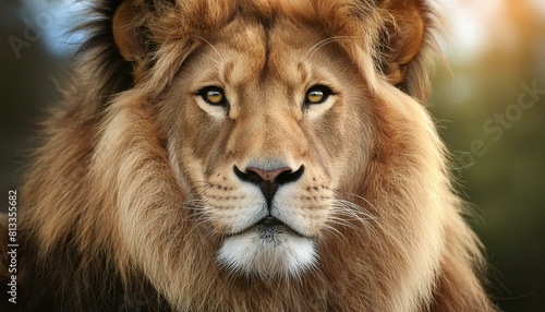 close shot of a majestic lion